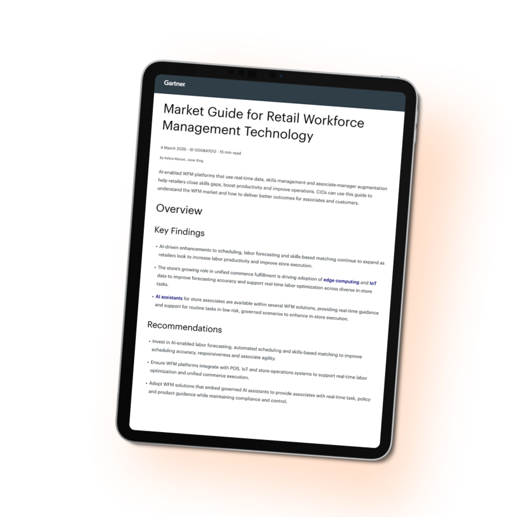 2026 Gartner® Market Guide for Retail Workforce Management Technology